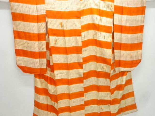 JAPANESE KIMONO / ANTIQUE JUBAN / SILK / ITAJIME SHIBORI